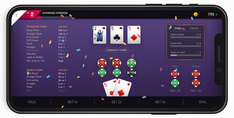Play Mississippi Stud Poker on iOS